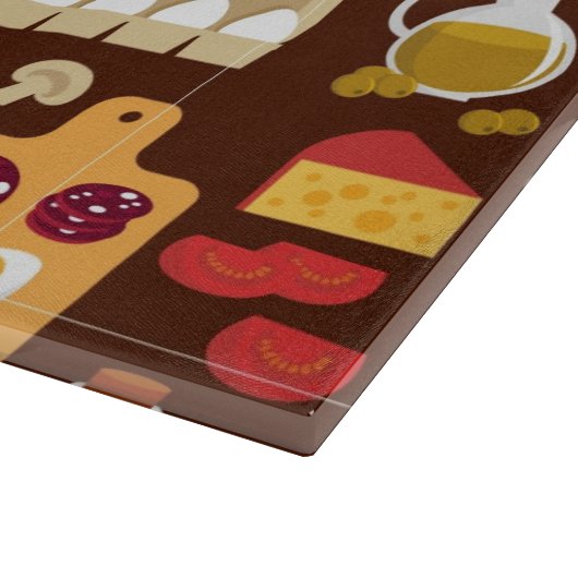 Pizza-Muster 2 Schneidebrett (Ecke)