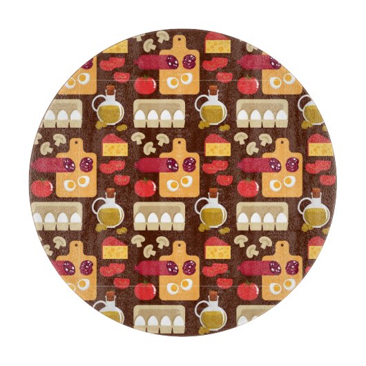 Pizza-Muster 2 Schneidebrett (Vorderseite)