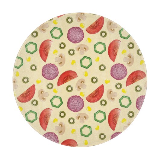 Pizza Muster 2 Schneidebrett (Vorderseite)