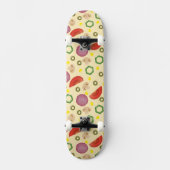 Pizza-Muster 2 Skateboard (Vorderseite)