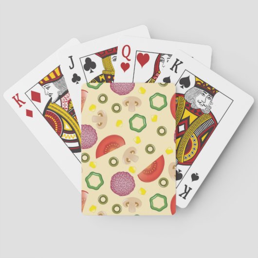 Pizza Muster 2 Spielkarten (Rückseite)