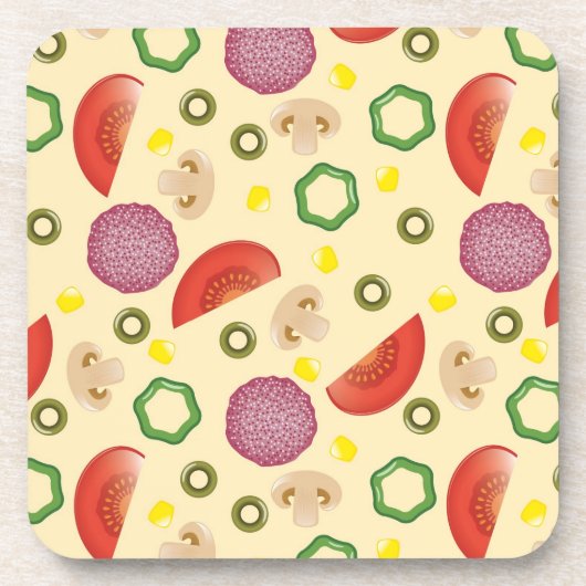 Pizza-Muster 2 Untersetzer (Vorderseite)
