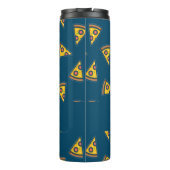 Pizza-Muster auf Blau Thermosbecher (Rückseite)