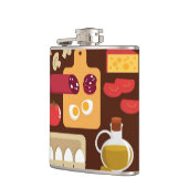 Pizza-Muster Flachmann (Links)