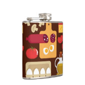 Pizza-Muster Flachmann (Rechts)