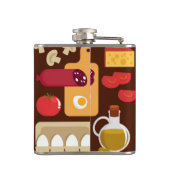 Pizza-Muster Flachmann (Rückseite)