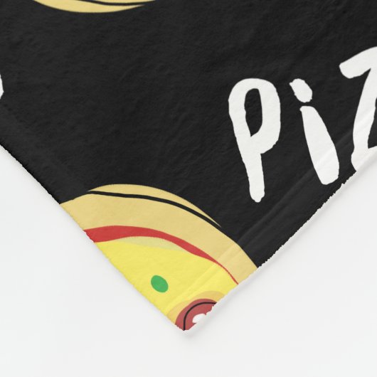 Pizza-Muster Fleecedecke (Ecke)