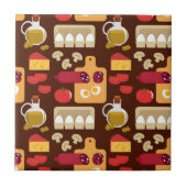 Pizza-Muster Fliese (Vorderseite)