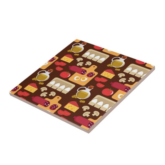 Pizza-Muster Fliese (Seite)