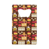 Pizza-Muster Geldkarten Flaschenöffner (Vorderseite)