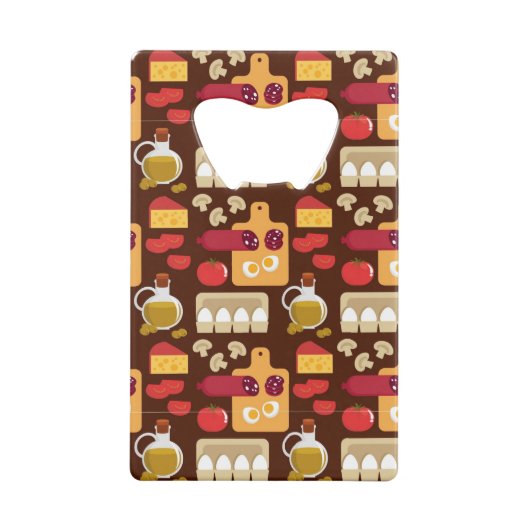 Pizza-Muster Geldkarten Flaschenöffner (Rückseite)