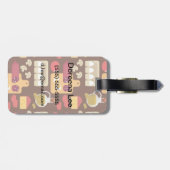 Pizza-Muster Gepäckanhänger (Rückseite horizontal)