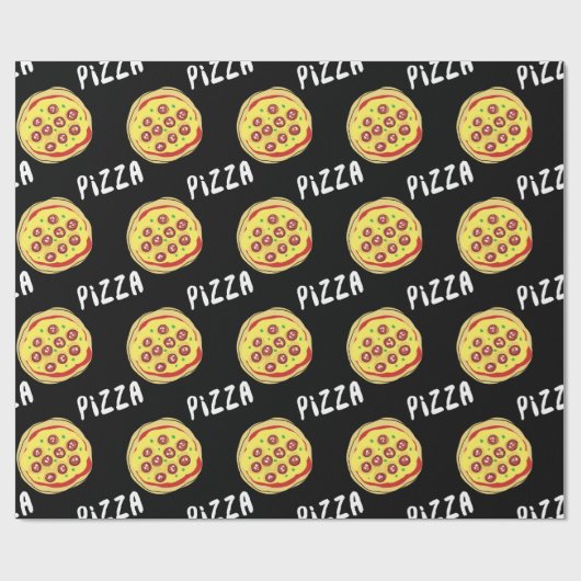 Pizza-Muster Geschenkpapier (Flach)