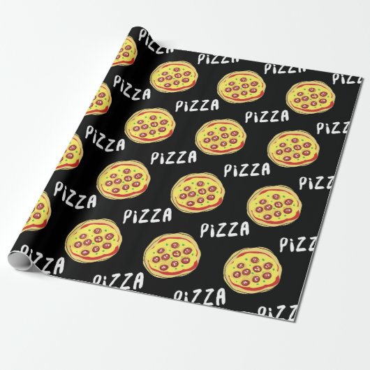 Pizza-Muster Geschenkpapier (Ungerollt)