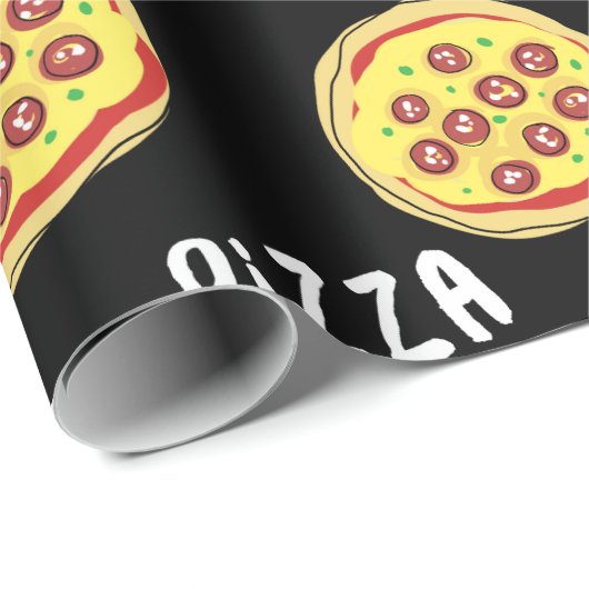 Pizza-Muster Geschenkpapier (Rolleneckpunkt)