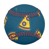 Pizza-Muster in blau Baseball (Rückseite)