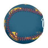 Pizza-Muster in blau Baseball (Vorderseite Links)