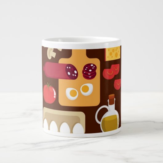 Pizza-Muster Jumbo-Tasse (Vorderseite)