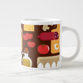 Pizza-Muster Jumbo-Tasse (Rechts)