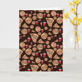 Pizza-Muster Karte (Gelbe Blume)