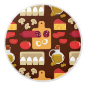 Pizza-Muster Keramikknauf (Vorderseite)