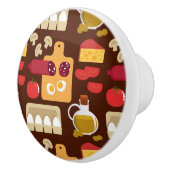 Pizza-Muster Keramikknauf (Rechts)