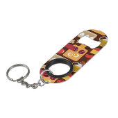 Pizza-Muster Mini Flaschenöffner (Vorderseite Schrägansicht)