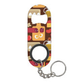 Pizza-Muster Mini Flaschenöffner (Rückseite)