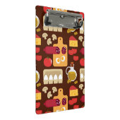 Pizza-Muster Mini Klemmbrett (Schrägansicht)