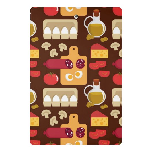 Pizza-Muster Mini Klemmbrett (Rückseite)