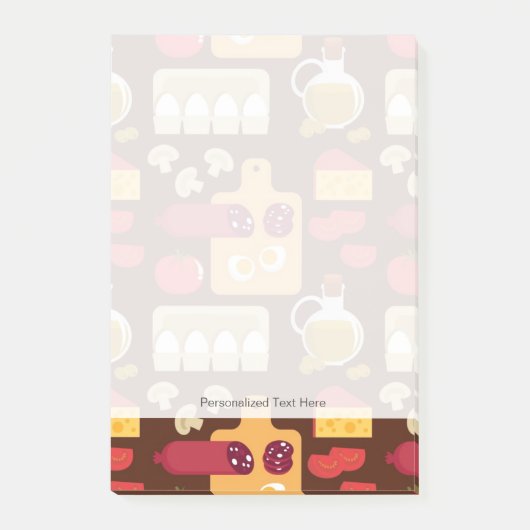 Pizza-Muster Post-it Klebezettel (Vorderseite)