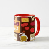 Pizza-Muster Tasse (VorderseiteRechts)