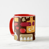 Pizza-Muster Tasse (Vorderseite Links)