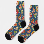 Pizza-Muster Unisex-Crew-Socke Socken (Linkes Detail)