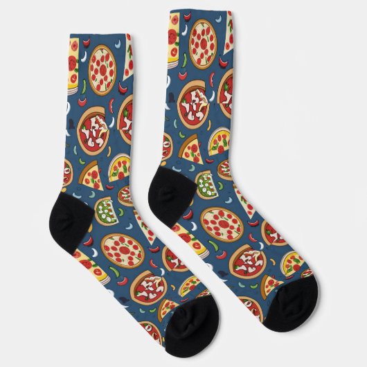 Pizza-Muster Unisex-Crew-Socke Socken (Rechts)