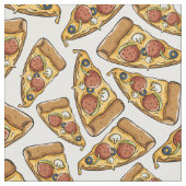Pizza-Mustergewebe Stoff (Nahaufnahme)
