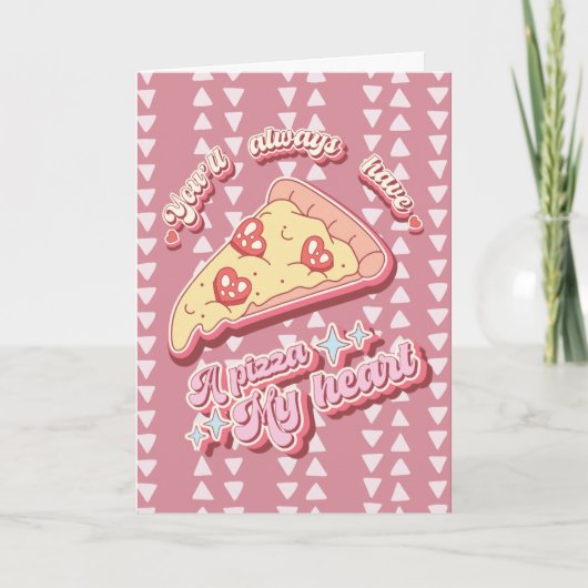 Pizza My Heart Amore Valentine Liebe Card Karte (Vorderseite)