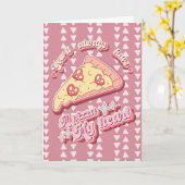 Pizza My Heart Amore Valentine Liebe Card Karte (Gelbe Blume)