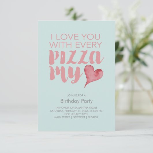 Pizza My Heart Birthday Party (Stehend Vorderseite)