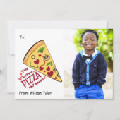 Pizza My Heart Foto Valentinstag Feiertagskarte (Vorderseite)