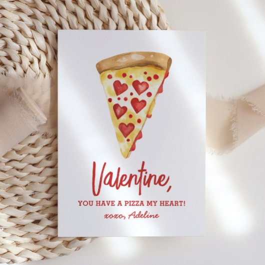 Pizza My Heart Kids Valentinstag Mitteilungskarte