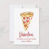 Pizza My Heart Kids Valentinstag Mitteilungskarte (Vorderseite)
