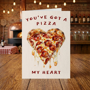 Pizza My Heart Lustiger Valentinstag Alles Gute zu Karte