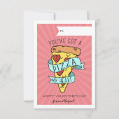 Pizza My Heart Valentinstag Card Einladung (Vorderseite)