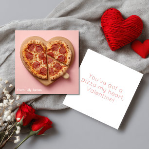 Pizza My Heart Valentinstag Feiertagskarte