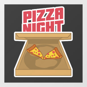Pizza Nacht Fensteraufkleber