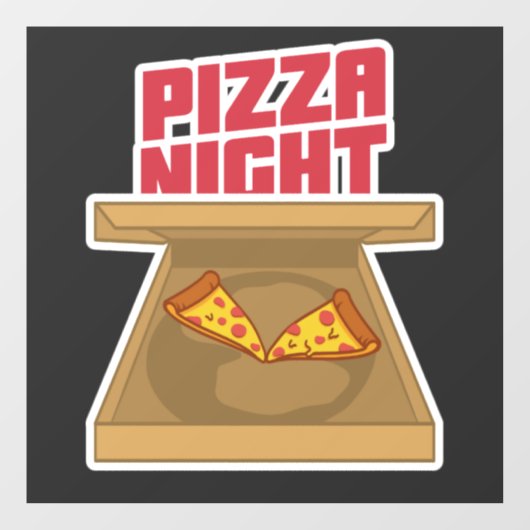 Pizza Nacht Fensteraufkleber (Blatt)
