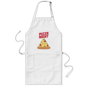 Pizza Nacht Lange Schürze