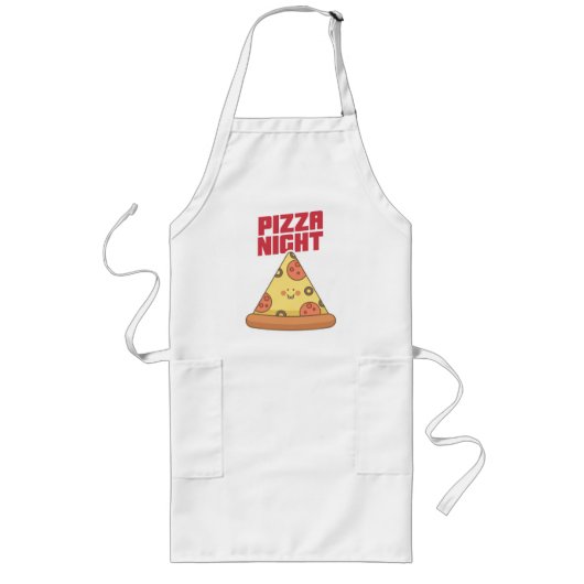 Pizza Nacht Lange Schürze (Vorne)