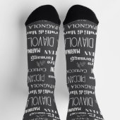 Pizza Names Italian Food Gemustert Koch Socken (Oben)